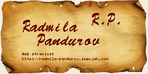Radmila Pandurov vizit kartica